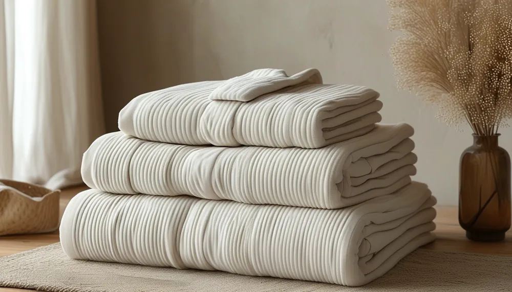 Soft cozy loungewear folded neatly